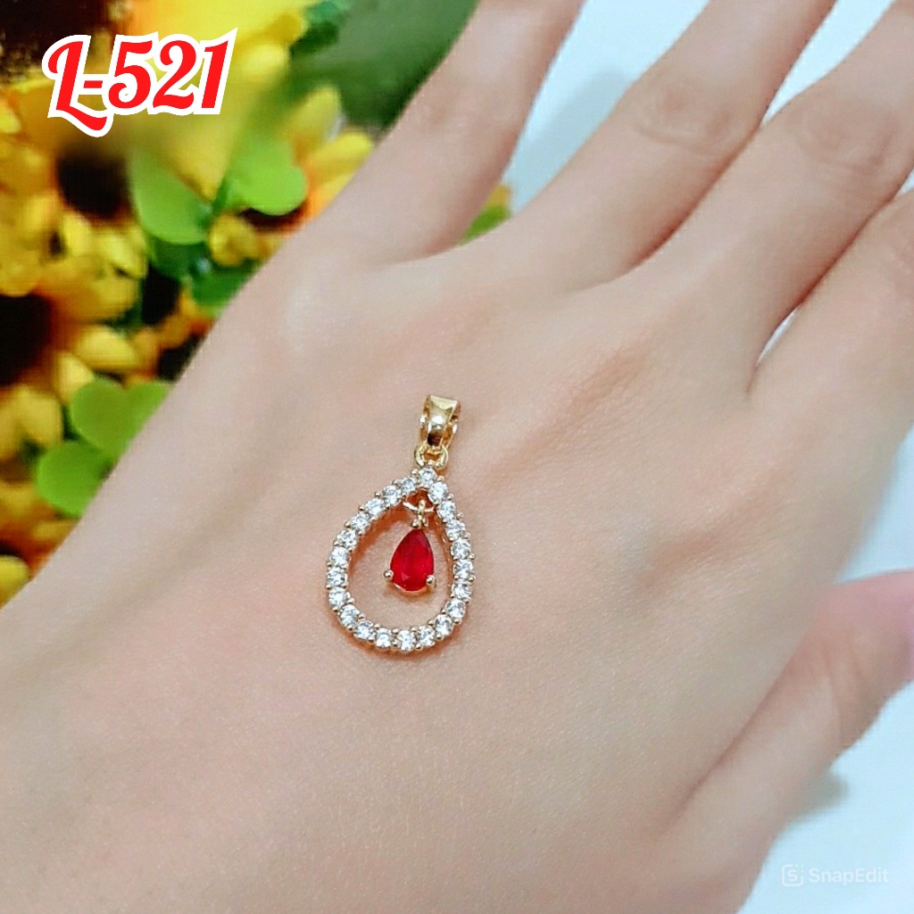 FS LIONTIN KALUNG MOTIF FULL MATA BATU BISA GERAK PERHIASAN BANDUL TANPA RANTAI