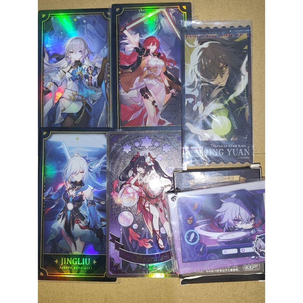 Honkai star rail hsr official tiket anniversary ticket acrylic keychain