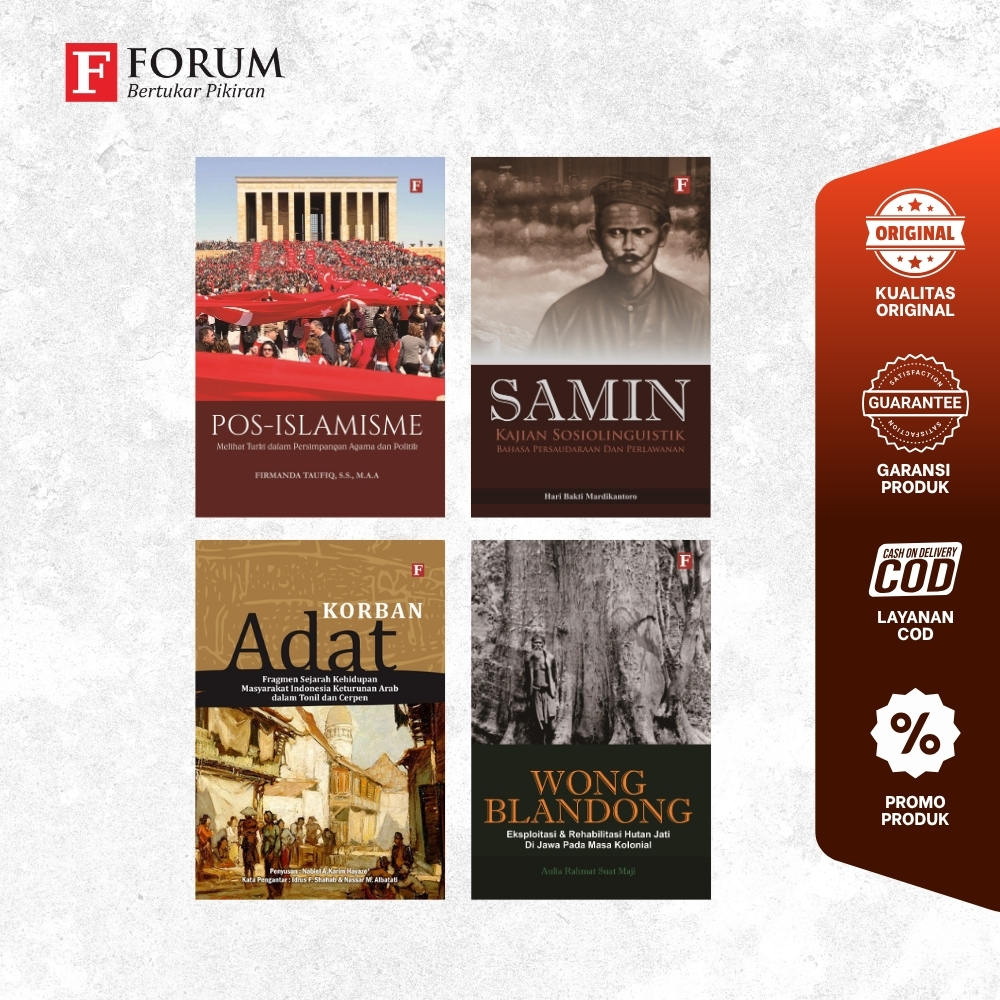 Buku PAKET MURAH : POS ISLAMISME, KORBAN ADAT, BUDAYA SAMIN, SEJARAH HUTAN JATI