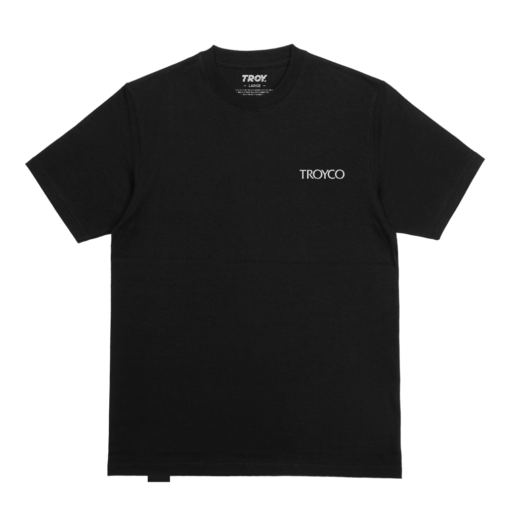 TROY COMPANY Kaos Pria Lengan Pendek Hitam - Swirled Tshirt Black MTD 3631