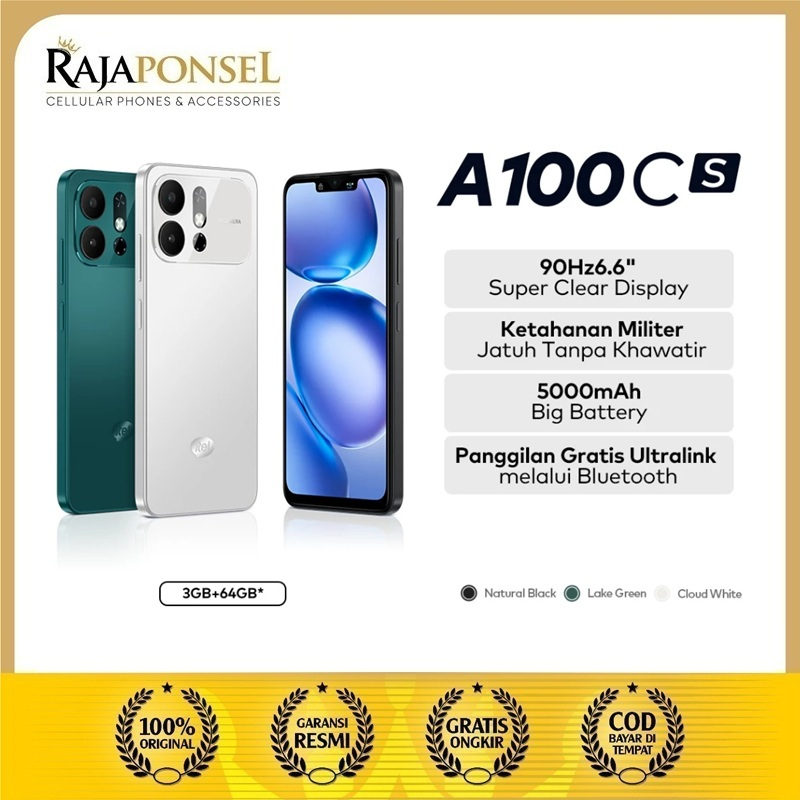 Itel A100cs RAM 3GB/64GB HP HP Tahan Banting Military Grade Baterai 5000mAh