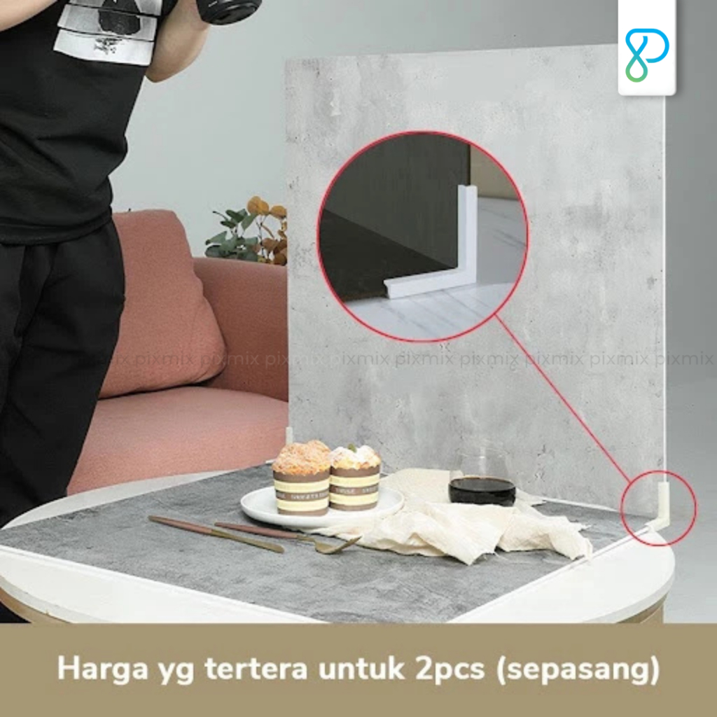 Kaki L Siku Hardboard Penyangga Alas Foto Hardboard atau Alas Foto Papan /