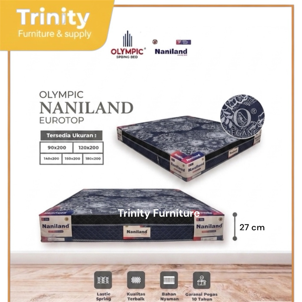 Kasur/springbed procella/springbed Naniland procella springbed tebal 25 cm empuk lantai matras anti 