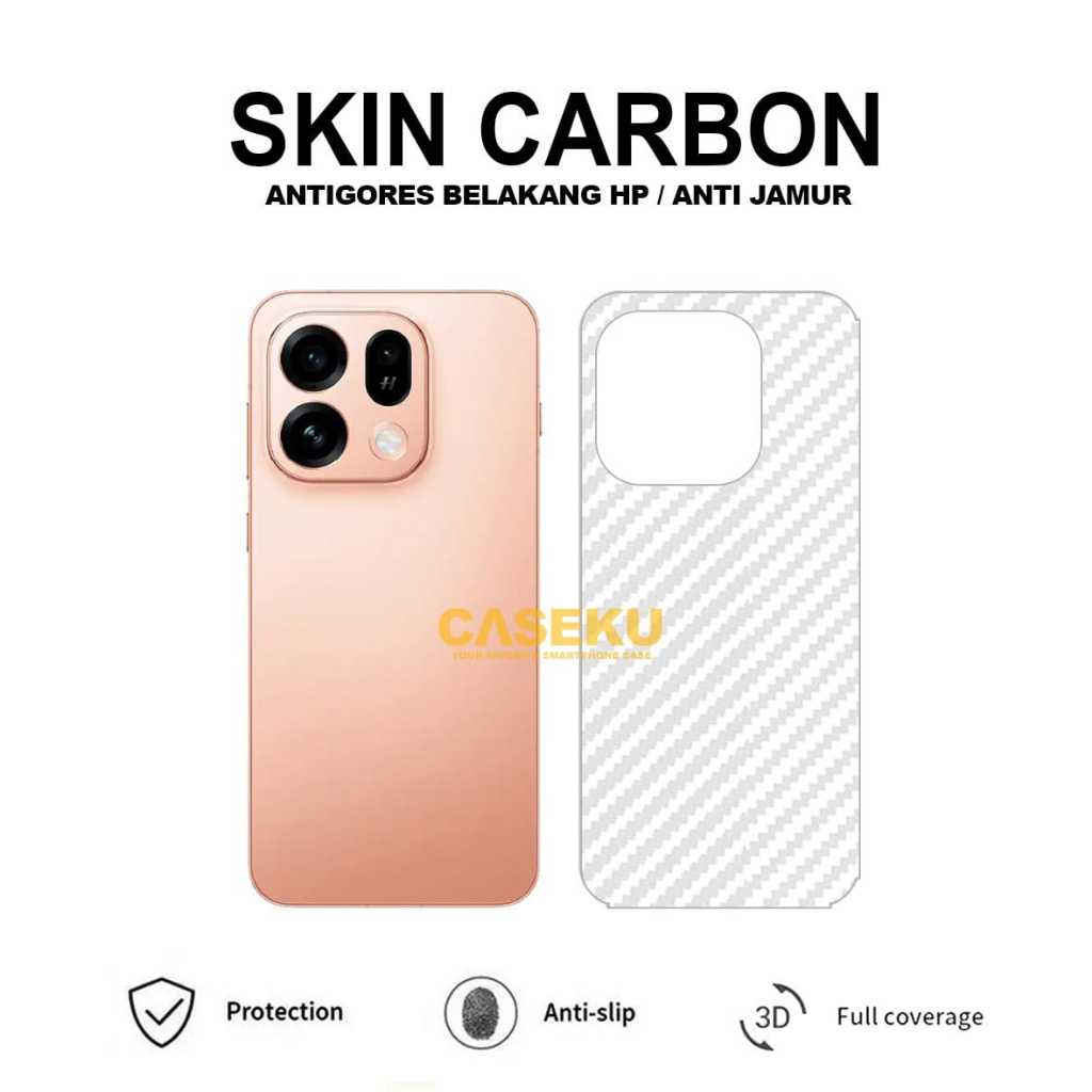 Oppo Find X9S Oppo Find X9 Ultra Oppo Find X9 Oppo Find X9 Pro Skin Carbon Garskin Anti Gores Belaka