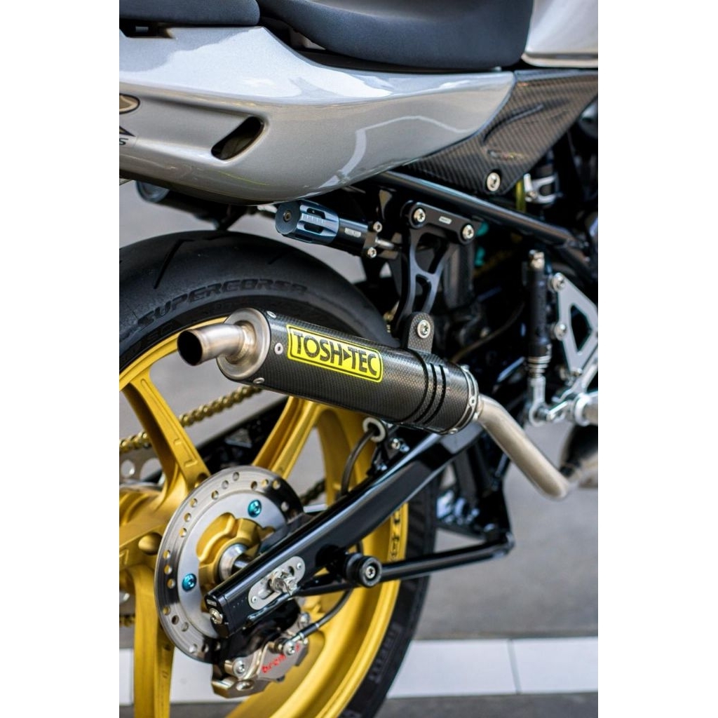 breket revolver shock racingbros ninja rr posisi kanan tebal 3mm powder coating finishing
