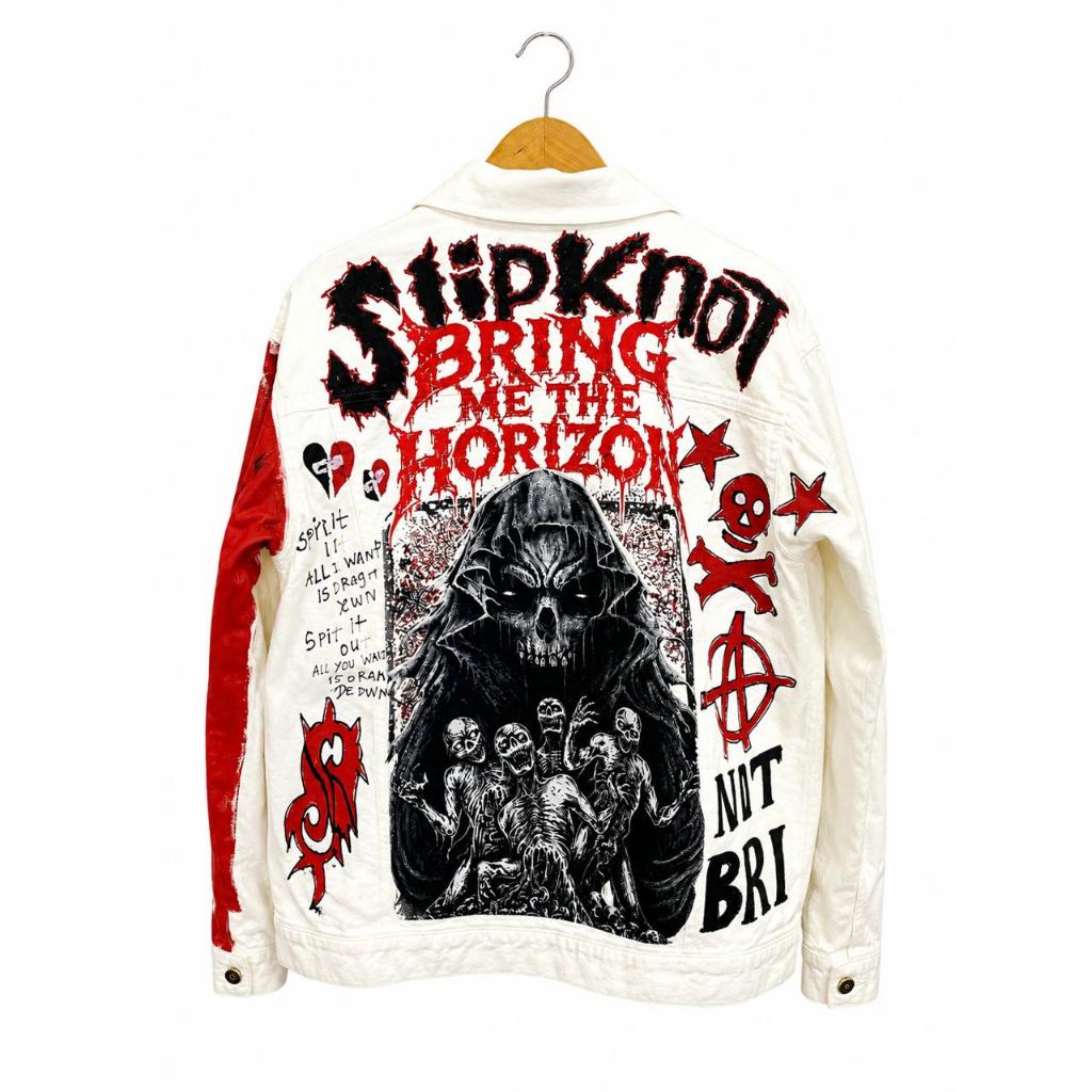 Jaket Denim Slipknot White