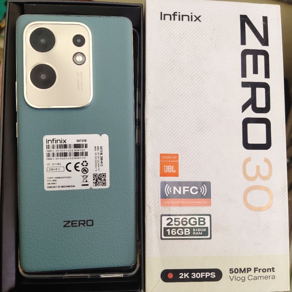 infinix zero 30 Ram 8GB Internal 256GB HP Second Seken Bekas Fullset [ORI] hp murah