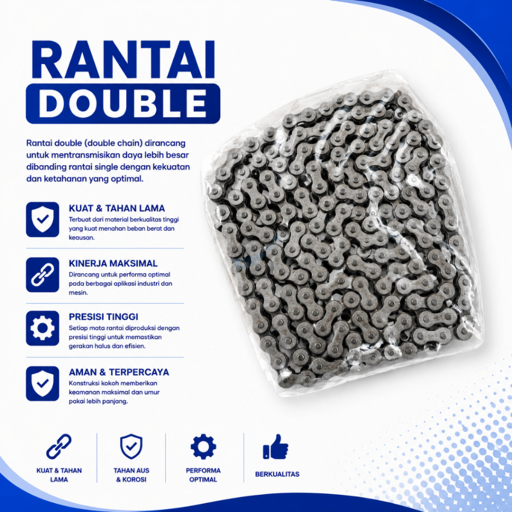 Rantai Double Roller Chain Conveyor Berkualitas