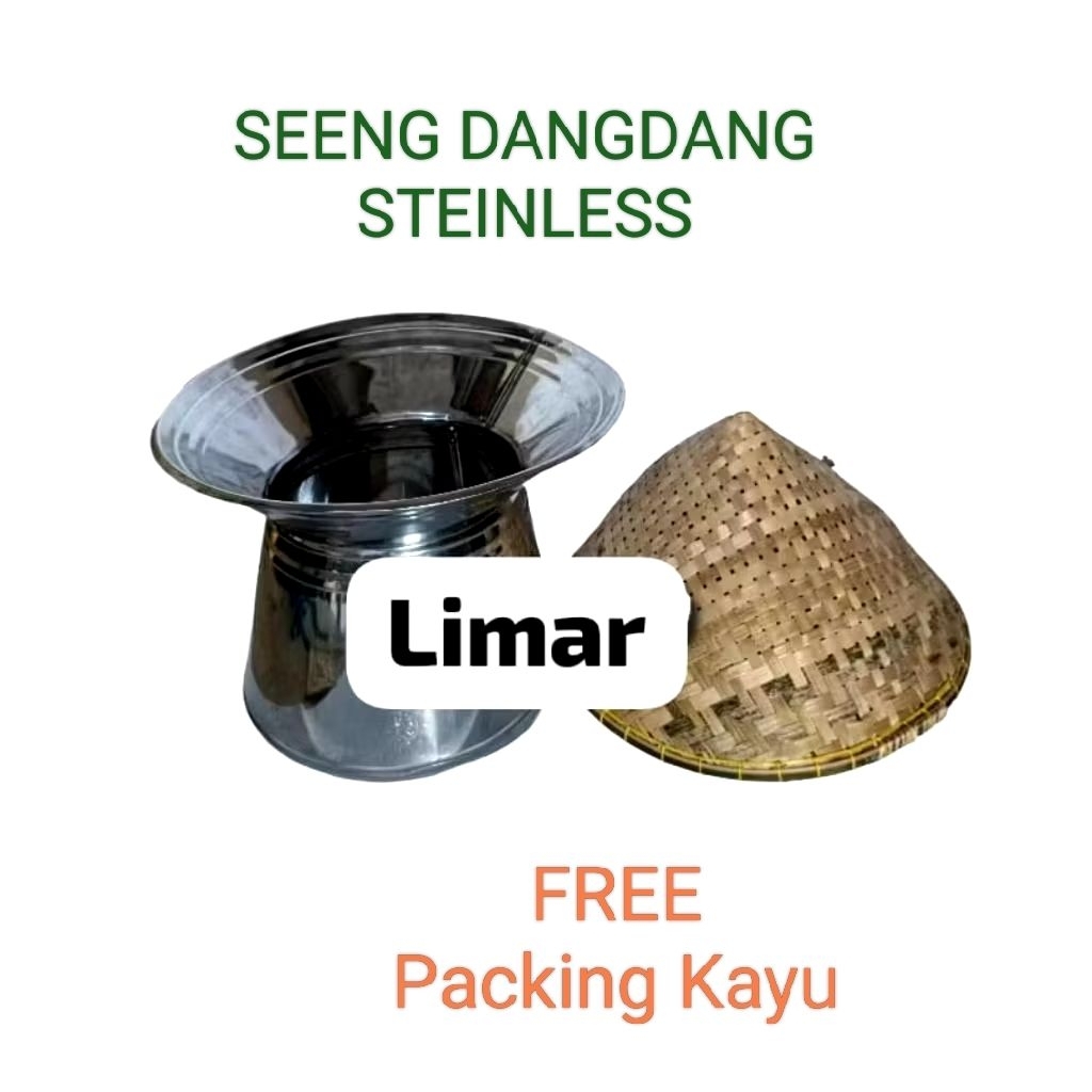 DANDANG KUKUS / SEENG PENDEK STAINLESS TEBAL + KUKUSAN BAMBU