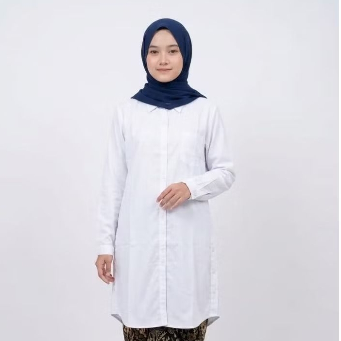 TUNIK TOYOBO POLOS REMAJA SANTRI HITAM PUTIH KEKINIAN