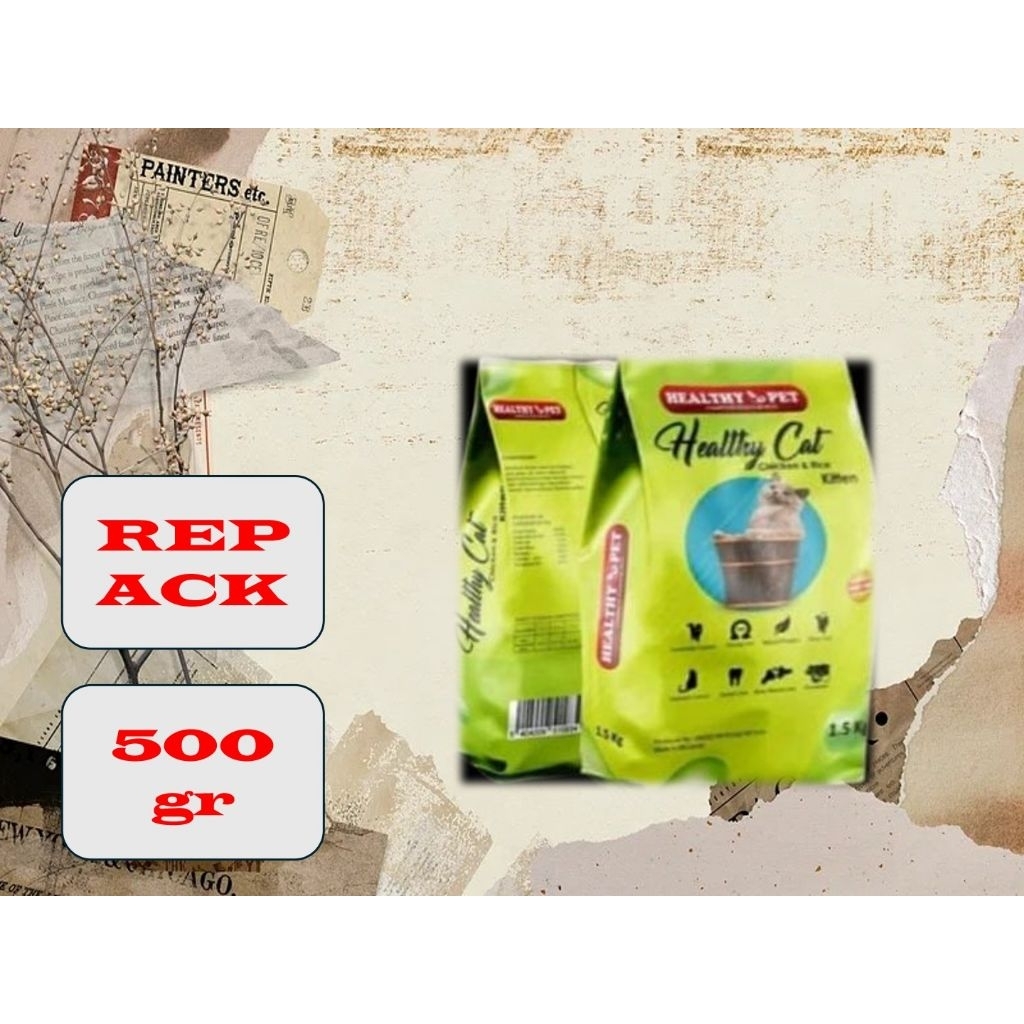 Healthy Cat ( HEALTHY CAT KITTEN KEMASAN 500GR REPACK) Makanan Kucing