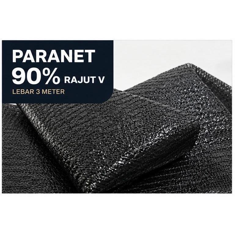 Paranet 90persen Grade A lebar 3meter rajut zigzag (meteran)