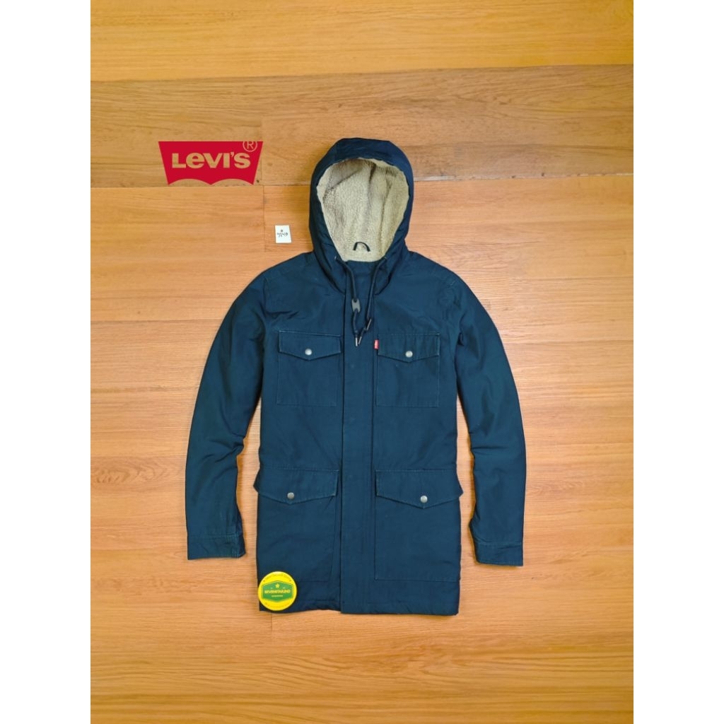 levis casual parka sherpa canvas jacket