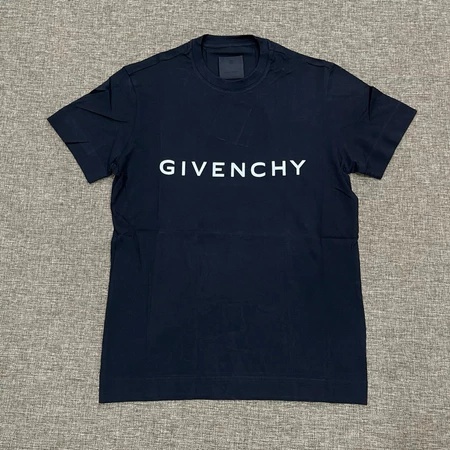 Kaos Vintage Pria Retro Givenchy Huruf Kapital Klasik Polos