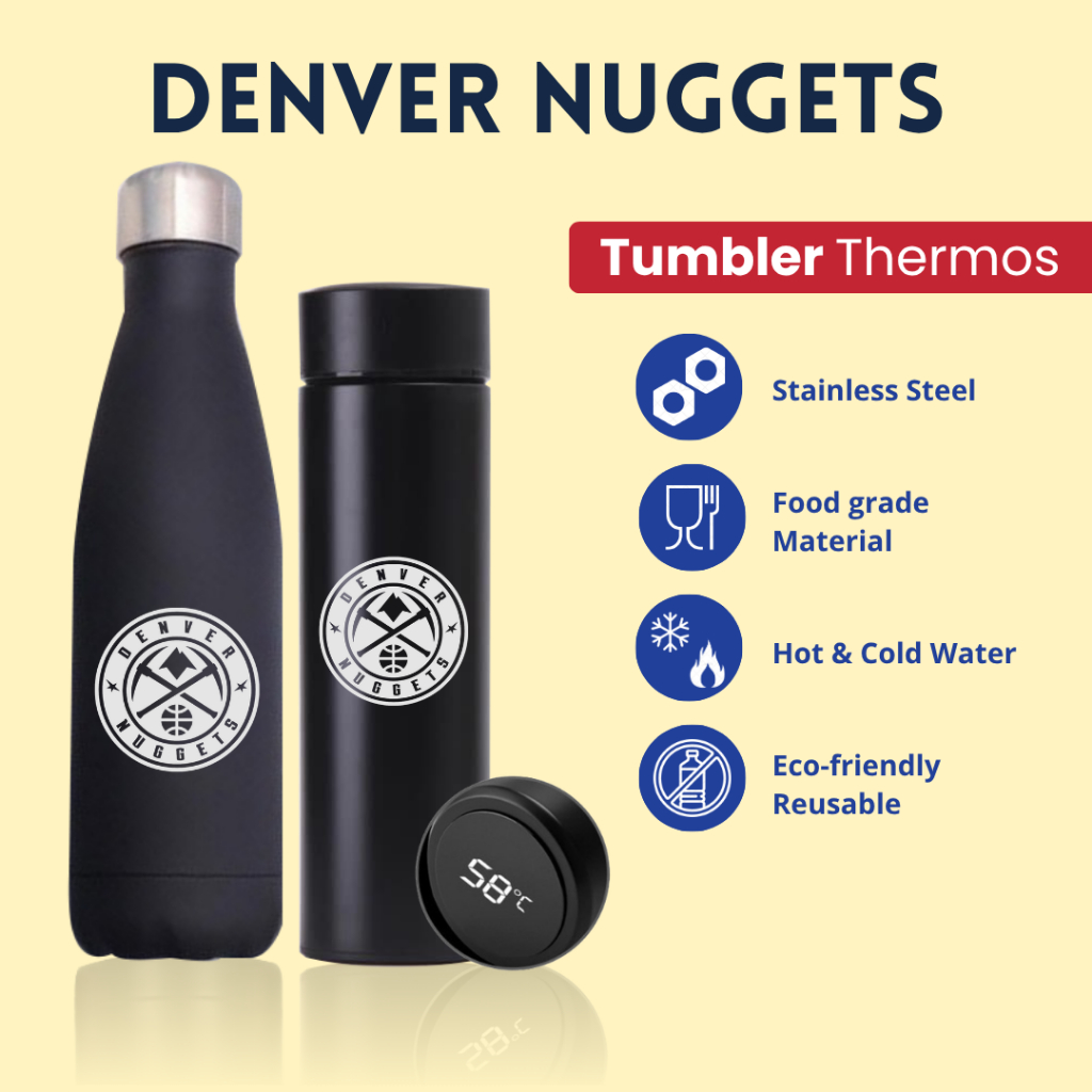 DENVER NUGGETS - TUMBLER TERMOS CUSTOM DESAIN LOGO DENVER NUGGETS