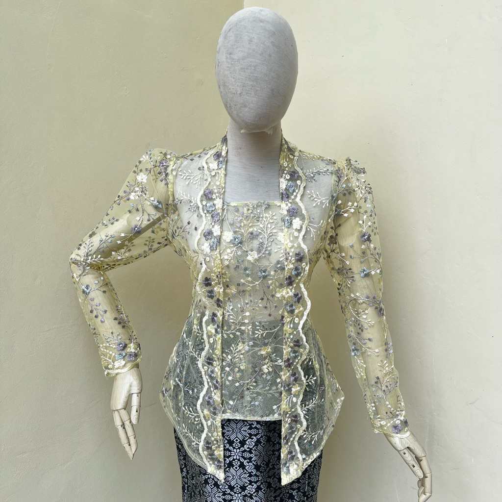 Kebaya Kutubaru Motif Bunga | Kutubaru Modern | Kebaya Wisuda | Kebaya Modern