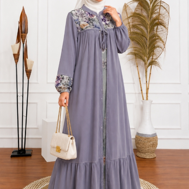(RANDOM )QIANA DRESS By HIJRAH HIJAB COLLECTION ~ Gamis Marbella MIX Ceruty Terbaru 2026