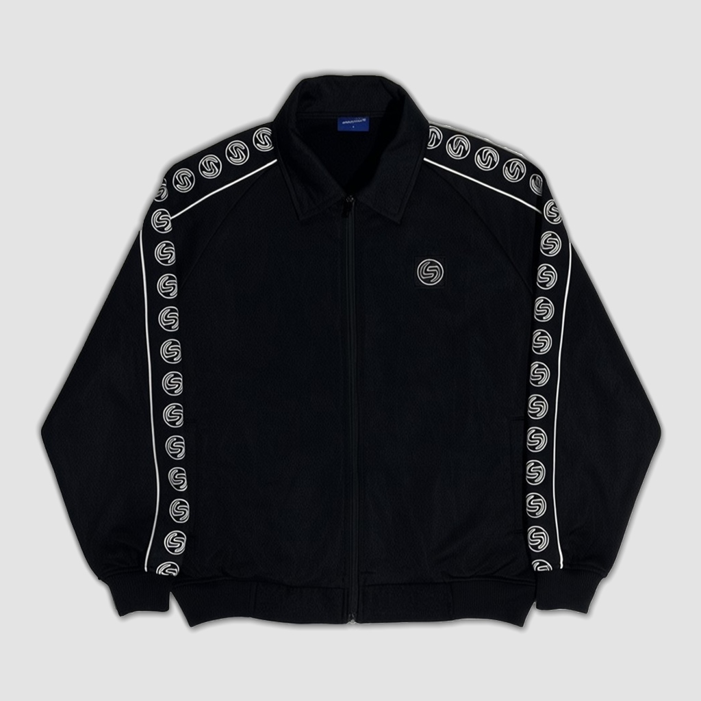Seattlestate Tracktop Jacket Reflective ORION Jaket Olahraga Tracktop Pria Hitam List Nyala