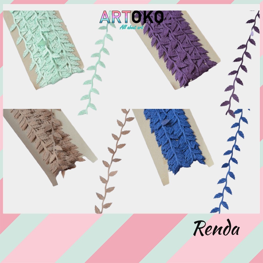 [RANDOM] Renda Bordir PER ROLL Elegan untuk Dekorasi Busana Kebaya Gamis Dress Mukena dan Aneka Krea