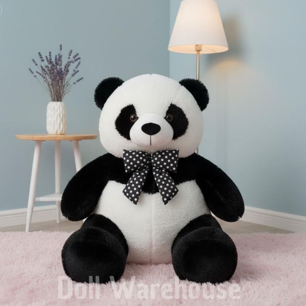 Boneka Panda Duduk 65cm Jumbo Plush Premium Lembut Empuk Cocok untuk Kado & Dekorasi Kamar
