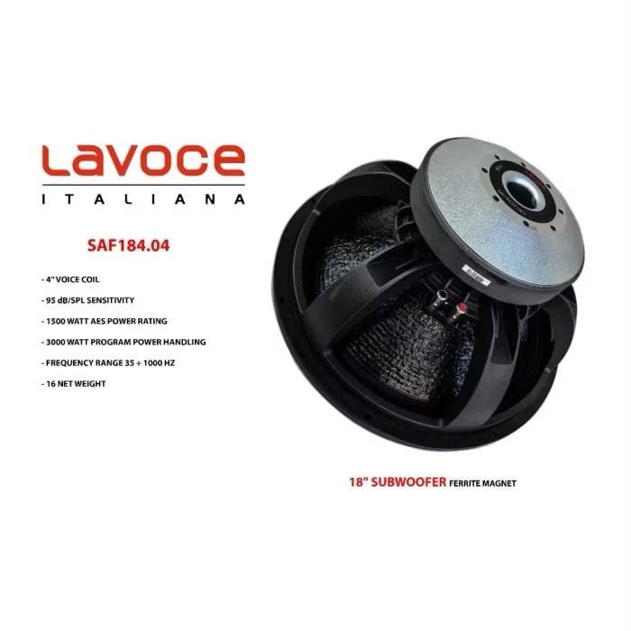 Speaker Komponen Lavoce SAF 184.04 / SAF184.04 / SAF 184 - 18 inch ORIGINAL