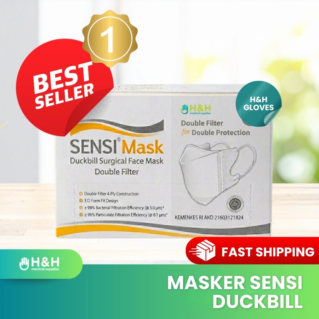 Masker Sensi Duckbill isi 50 PCS / Masker Duckbill Sensi Mask / Sensi Mask / Sensi Duckbill Mask Mas