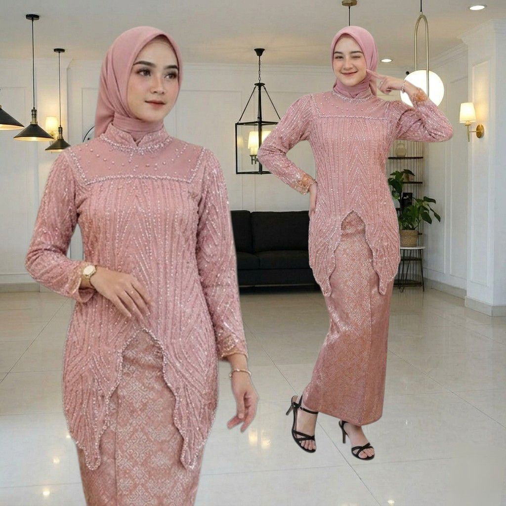 {2236} Setelan Kebaya Sanila / Setelan Kebaya Wisuda / Kebaya Wanita Modern / Set Kebaya Rok Span So