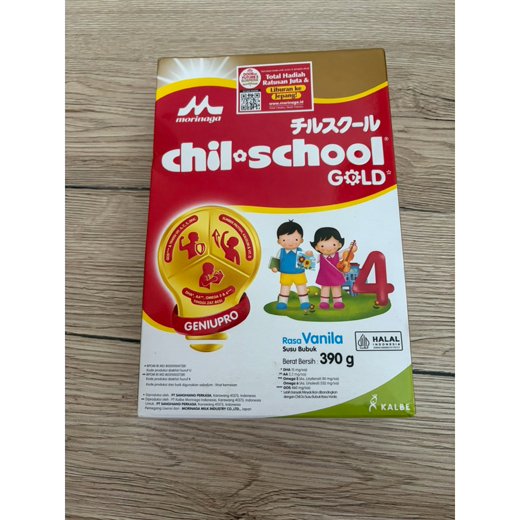 morinaga chil school gold 4 390g vanilla susu sufor