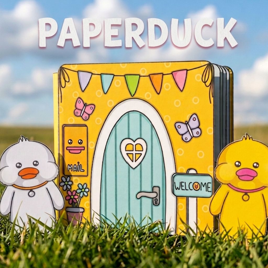 MAINAN BEBEK KERTAS VIRAL PAPER DUCK BP BPAN KERTAS PERMAINAN EDUKASI ANAK PAPER DOLL