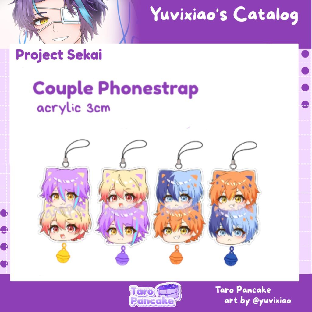 Project Sekai Phonestrap Fantasista (Akito, Toya, Rui, Tsukasa)