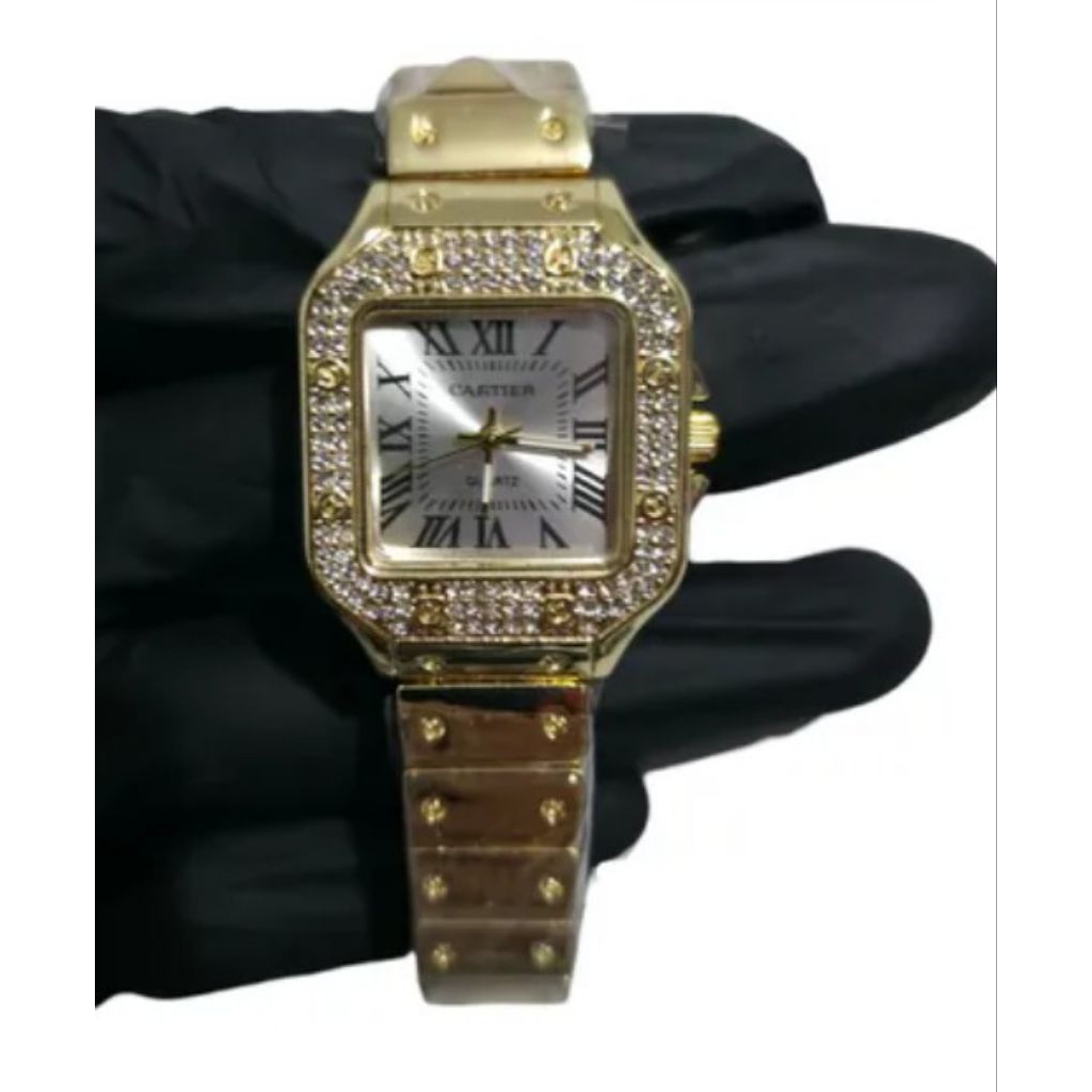 Reloj Cartier Gold Women Watch Jam Tangan Wanita Reloj Cartier Gold