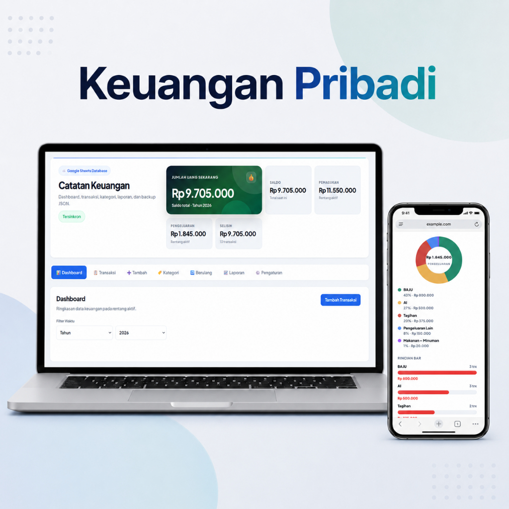 Pencacatan Keuangan Pribadi Google Apps Script, Database Google Sheets