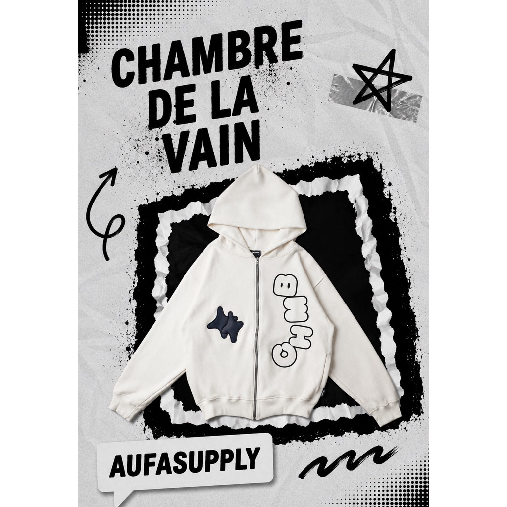 ZIP HOODIE CHAMBRE SENSA WHITE