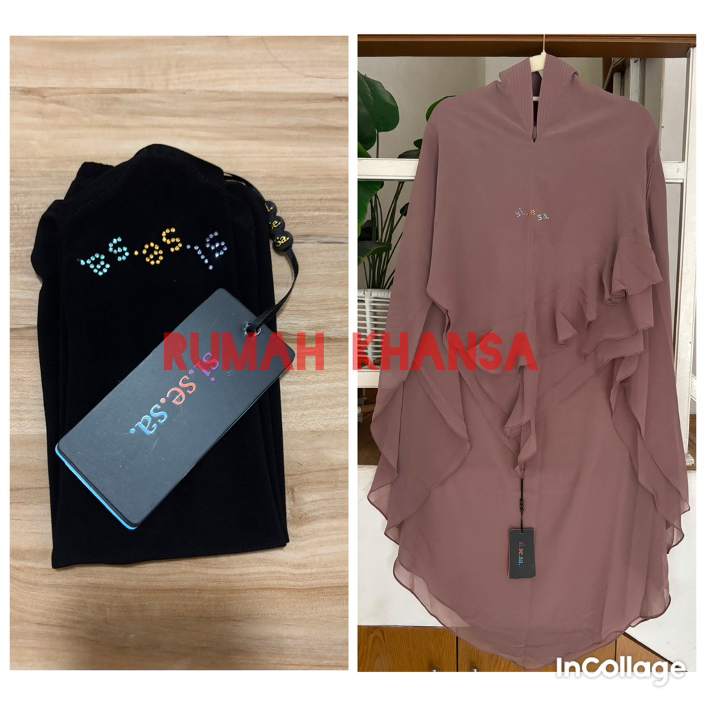 New With Tag paket hemat SISESA khimar+handsock black polos