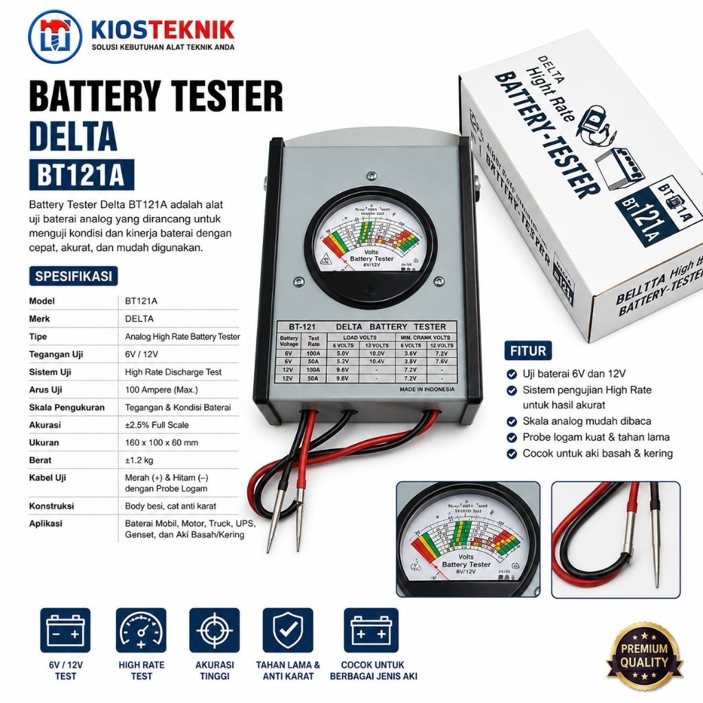 Battery Tester Delta BT121A