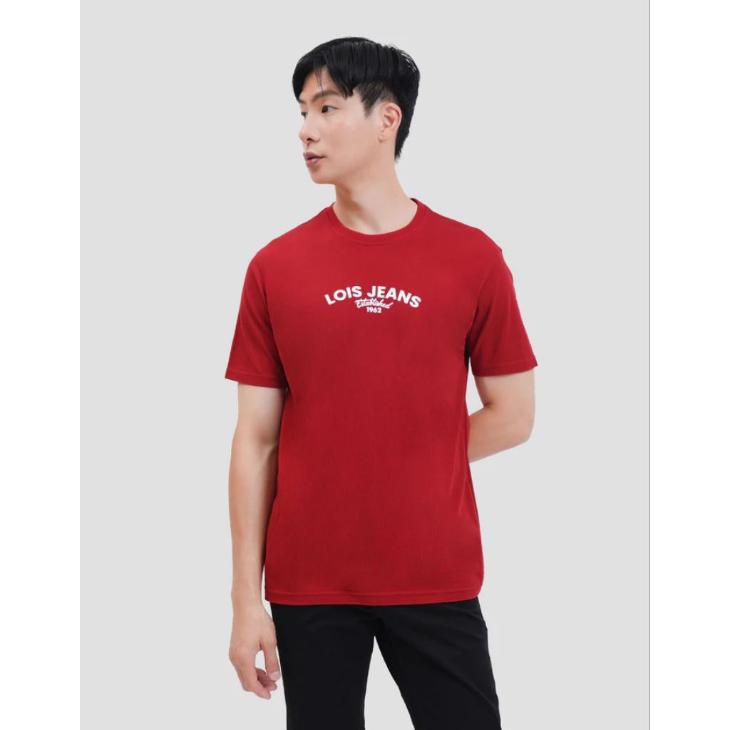 Lois Kaos KSL2457 Pria ORIGINAL KATUN warna merah