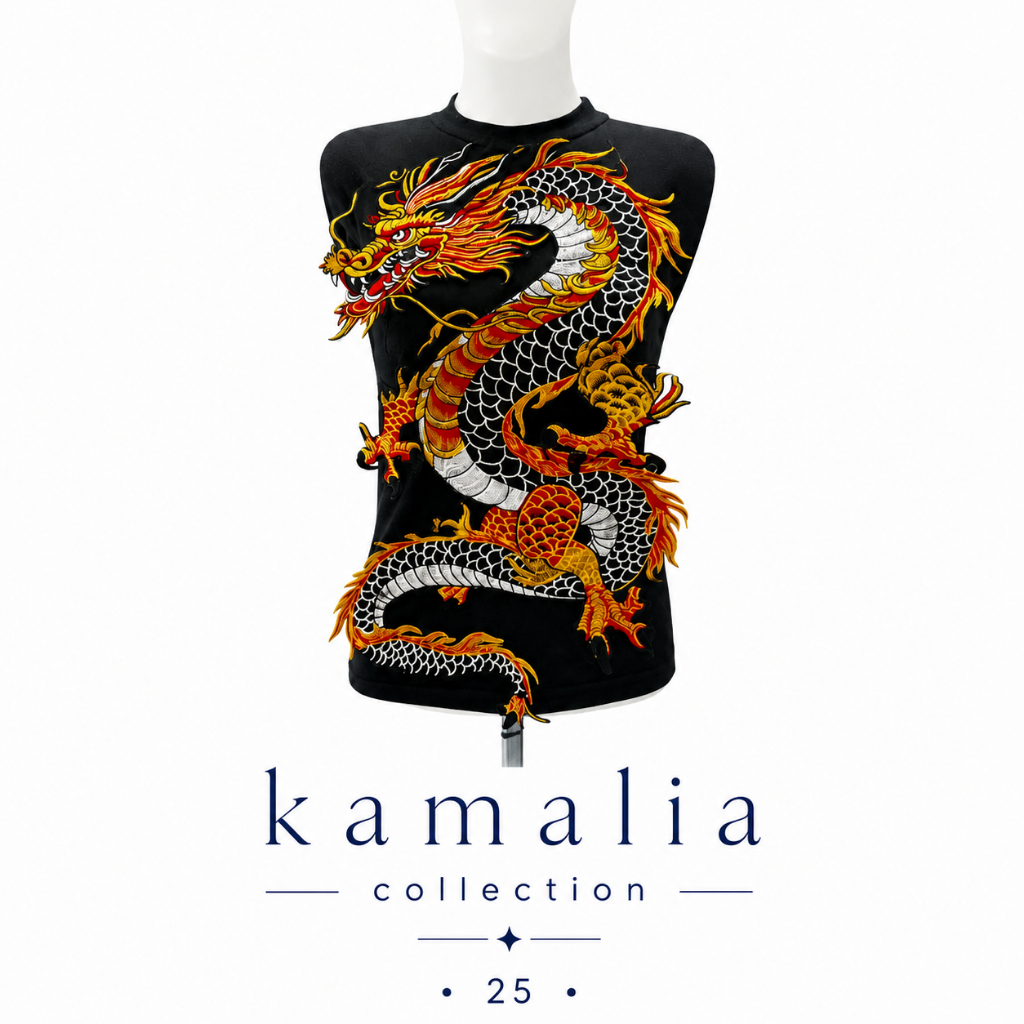 Renda bordir hiasan tempel baju jaket motip bordir Dragon Keren Terbaru