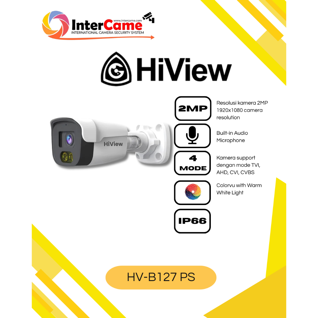 Kamera CCTV OUTDOOR HIVIEW 2MP COLORVU AUDIO TV-B127PS Fullcolor AUDIO Camera CCTV Colorvu AUDIO HIV