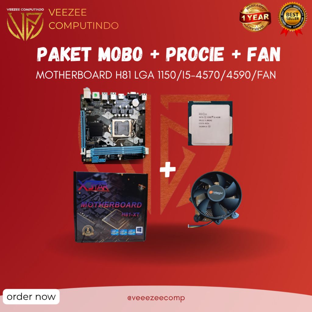 paket proci i5 4590/4570 motherboard mobo H81 lga 1150 fan i5