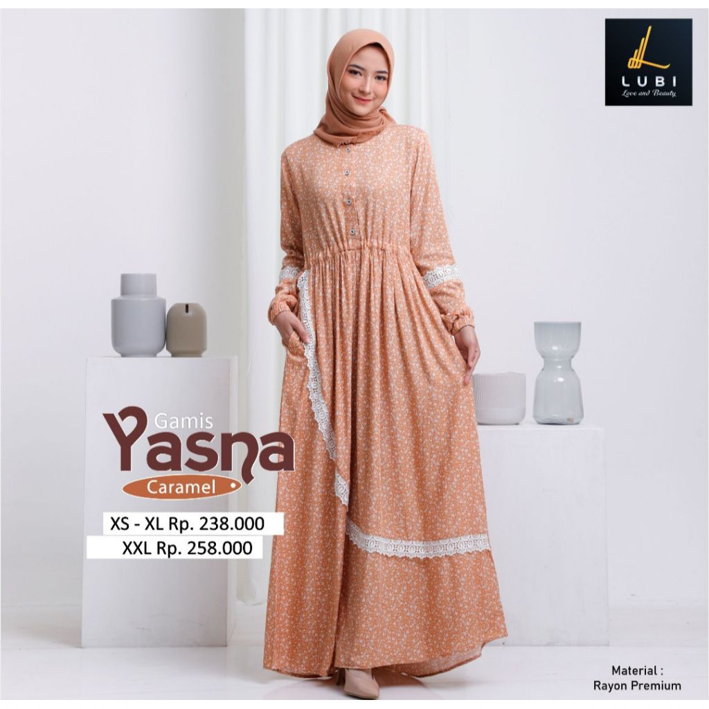 Gamis Yasna Lubi Caramel Spesial Diskon 30%