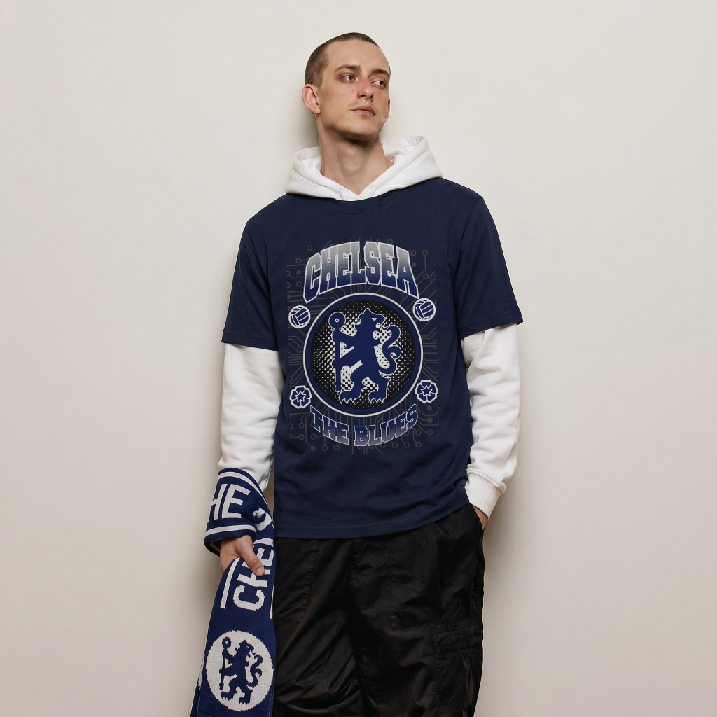 OVERHEADKICK PREMIUM TEES CHELSE LOGO T-SHIRT / KAOS BOLA / KAOS TIM CHELSEA FC / KATUN COMBED 24S