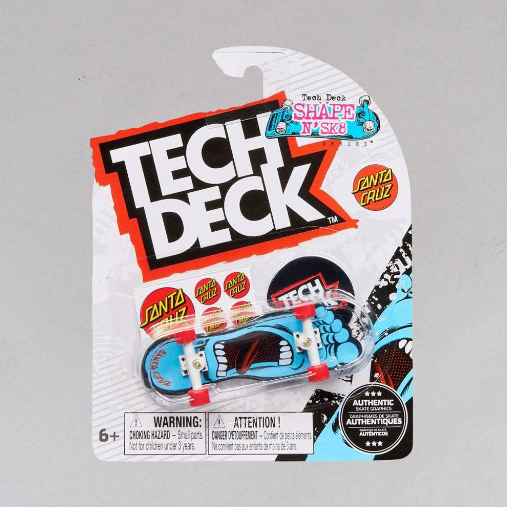 TECH DECK SANTA CRUZ SCREAMING FOOT FINGERBOARD SHAPE N SKATE RARE SANTA CRUZ KAKI