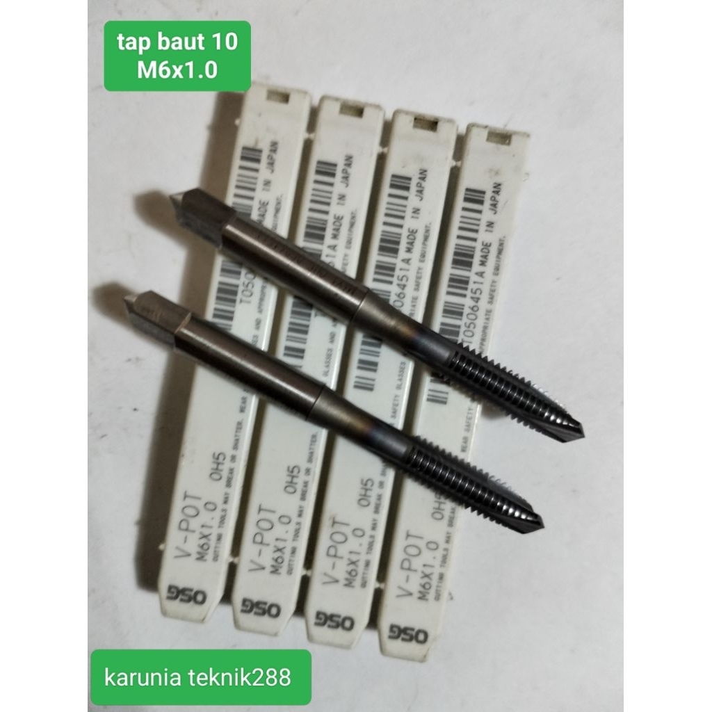 tap baut 10 drat standar m6x1 osg bukan guhring
