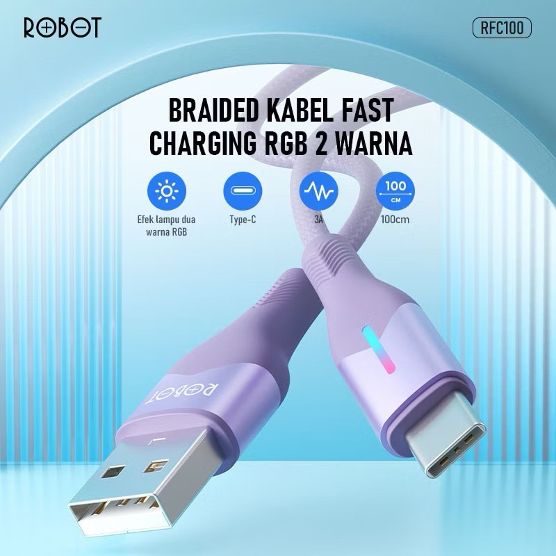 ROBOT KABEL CHARGER USB TO TYPE C RFC100
