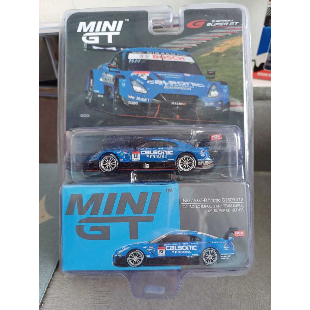 Mini GT 636 Nissan GT-R NISMO GT500 #12 Calsonic Impul GT-R 2021 Super GT Series