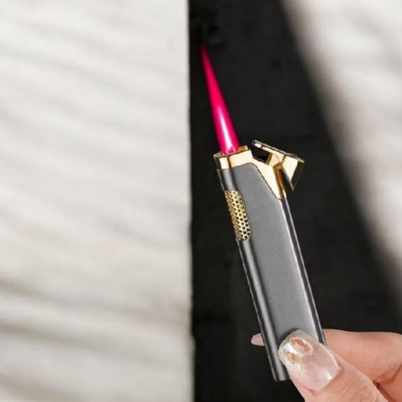 korek api pemantik bara merah slim mini design mewah elegant gas lighter gift polos || Skylar Jam Ac