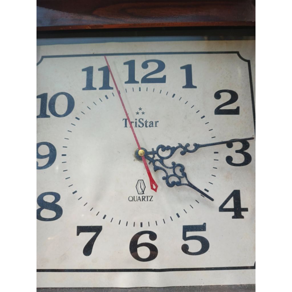 jam dinding jadul motif masjid merk tristar antiq