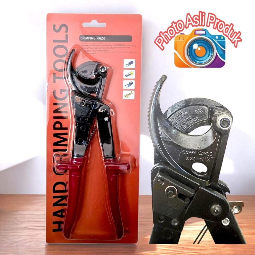 VX-325A/HS-325A ratchet cable cutting plier tang potong kawat listrik 240mm PLN