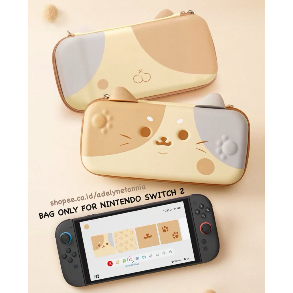 Switch 2| Carrying Case Bag/Tas Geekshare Cat  for Nintendo Switch 2