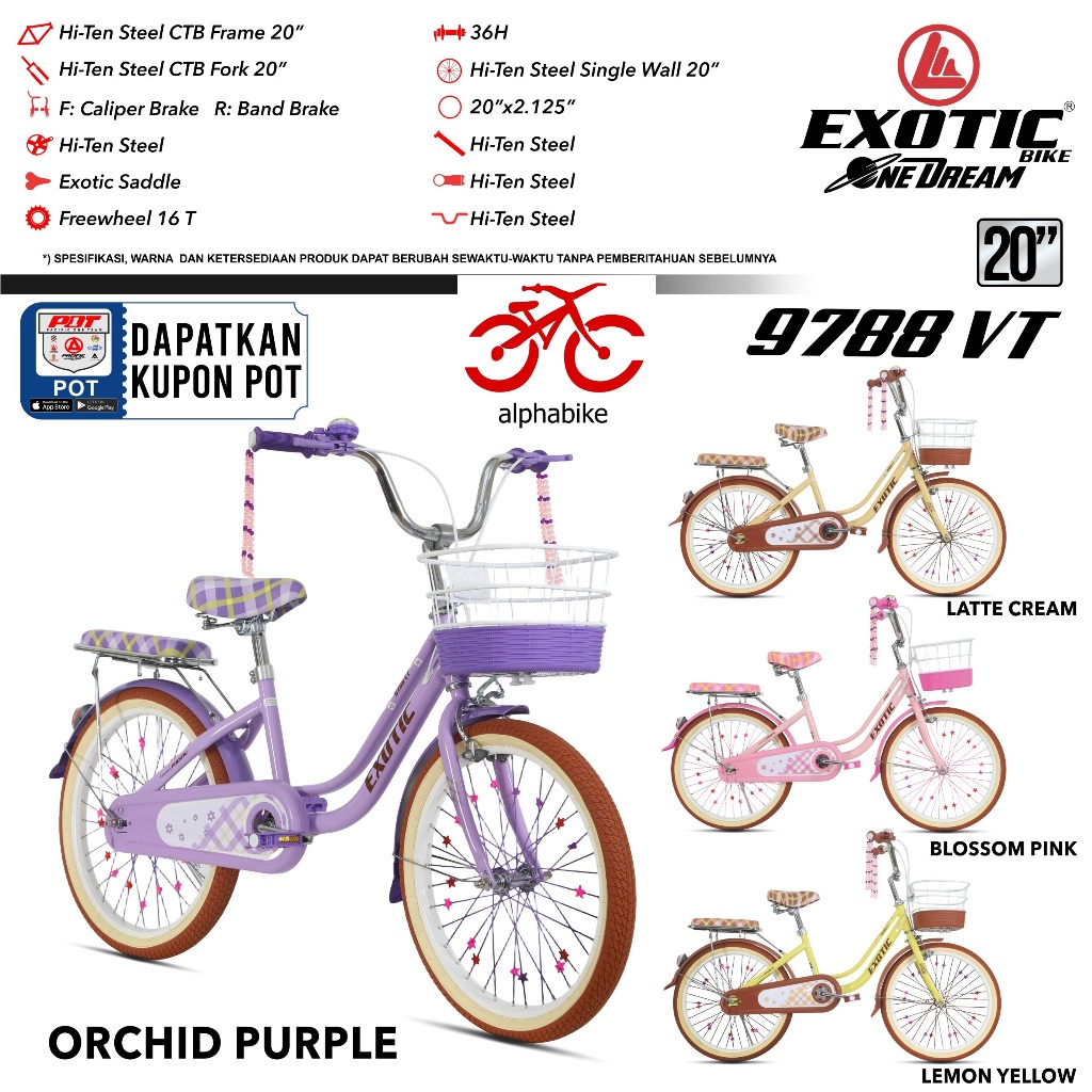 SEPEDA MINI 20 EXOTIC MINI 9788 VT